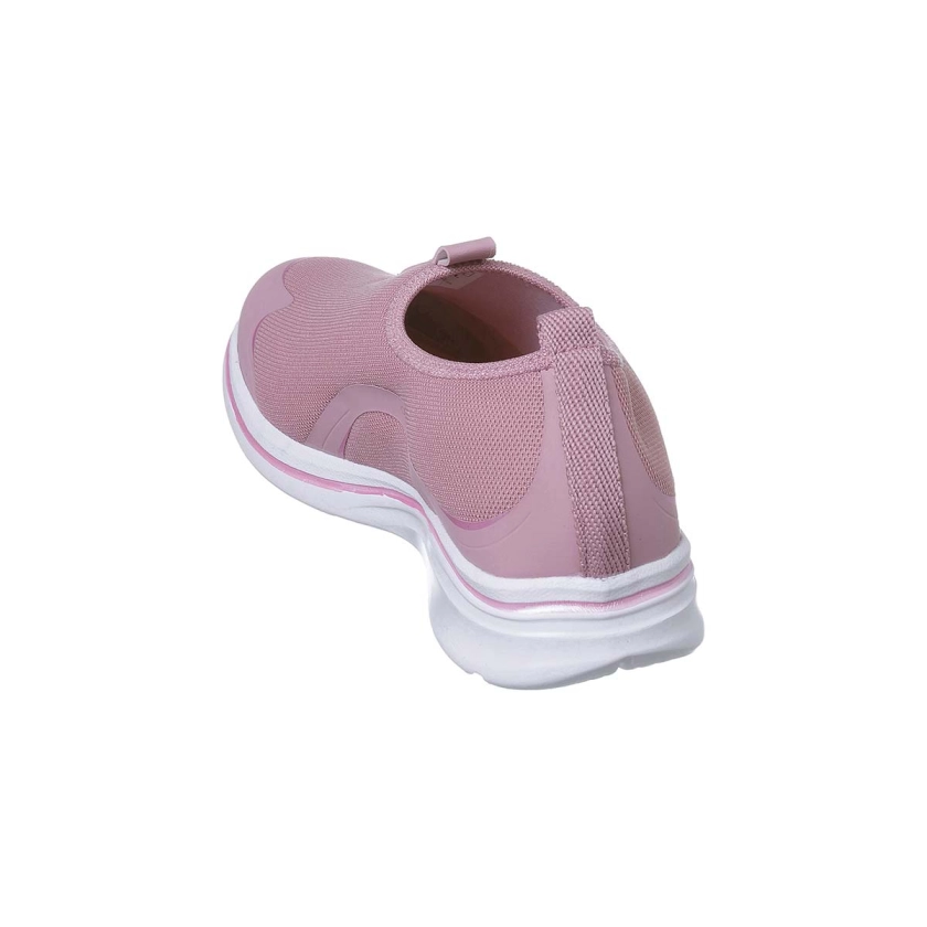 Na imagem, lindo tênis calce fácil feminino Dijean na cor rose, básico e super confortável para o dia a dia,
