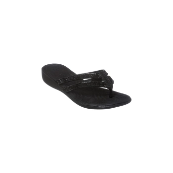 Chinelo Feminino Dijean Tira Fina Dupla Strass Preto