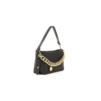 Mini Bolsa Feminina Rafitthy Preta Duas Alças